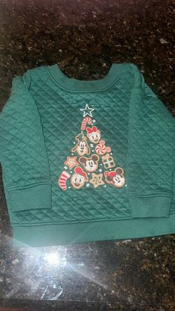 Green Sweater Disney Characters 12month
