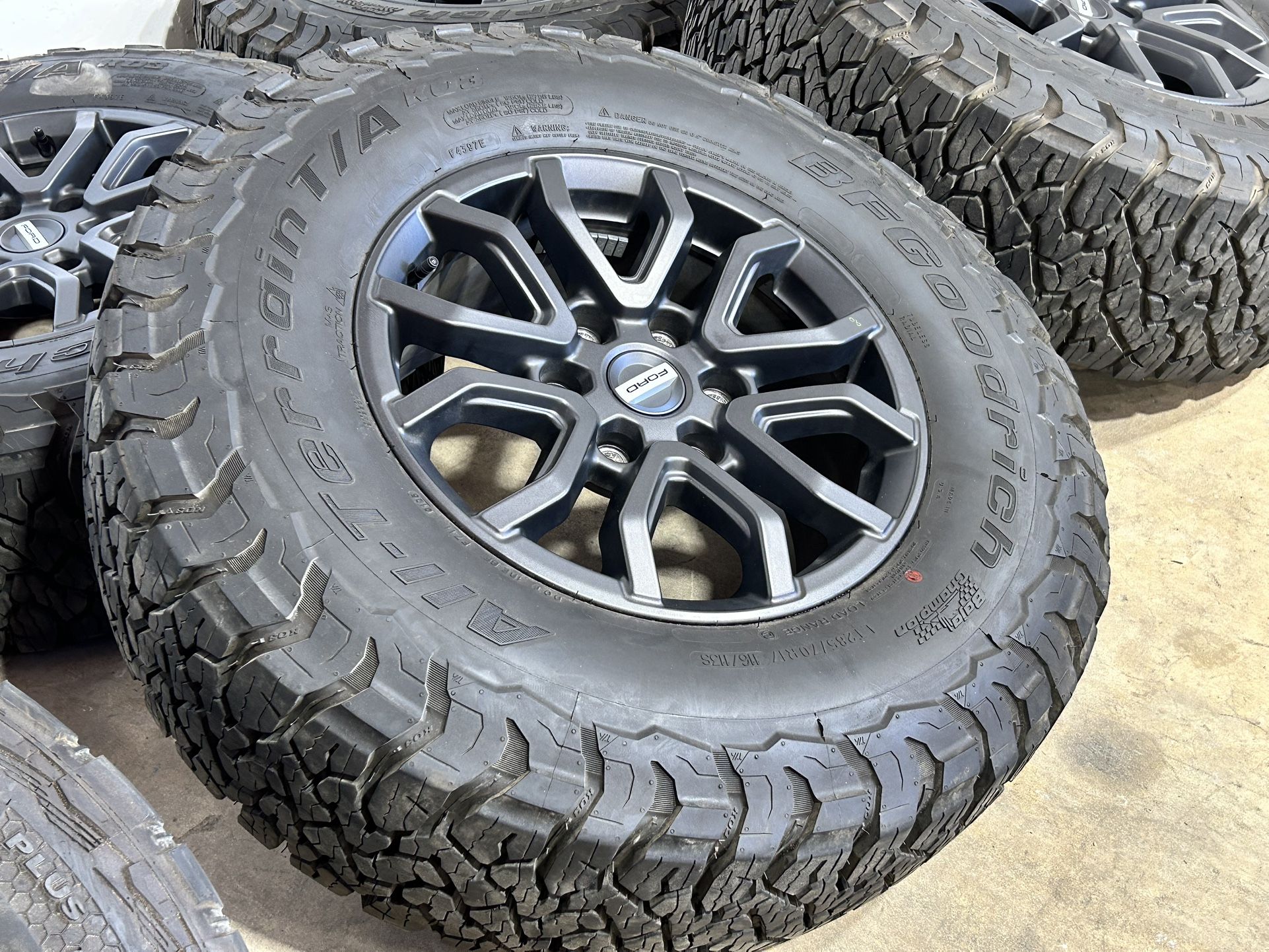4x 17” OEM 2025 Ford Ranger raptor wheels BFGoodrich KO3 LT285/70R17 95% 6x5.5 Fits Bronco