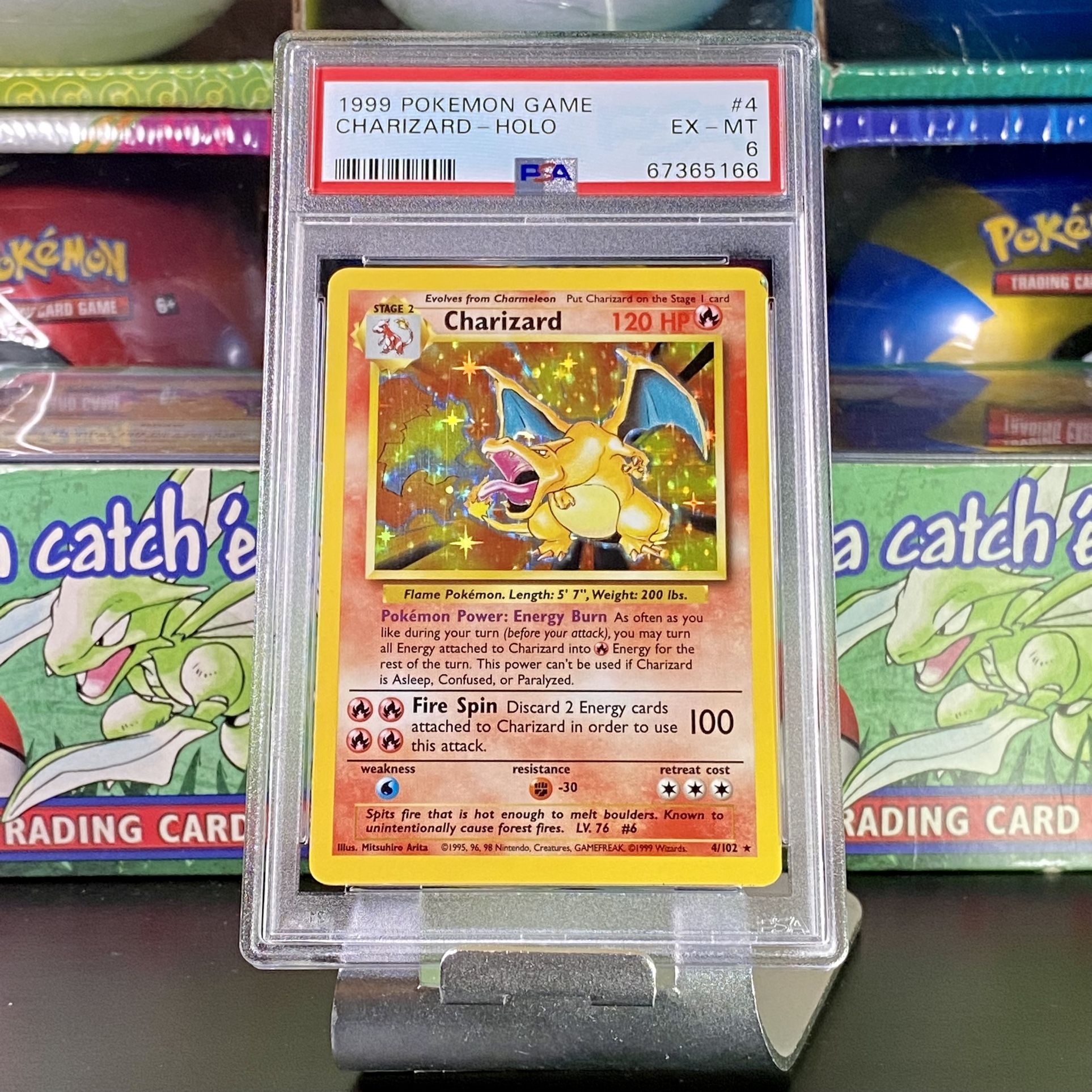 1999 Charizard 4/102 Holo Rare Pokmon Card Base Set PSA 6 EX MINT  BGS  CGC - greenwatershopping.com