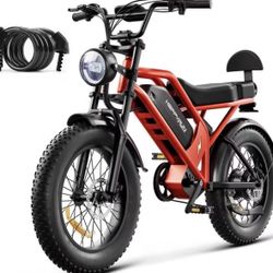 Happyrun G52 750W Electric Bike for Adults, 1500W Peak, 48V 18Ah Battery, 32MPH Max Speed, 68 Mile Range, 20"x4" Fat Tire E-Bike