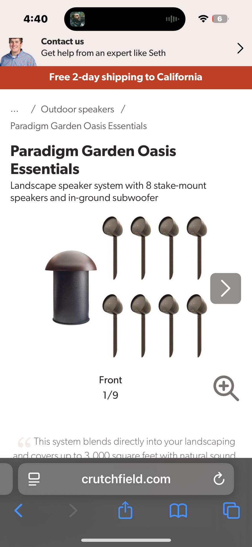 Paradigm Garden Oasis Essentials Garden Soundsystem