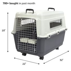 "Large" TSA Approved Dog Crate With Wheels