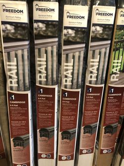 Freedom Matte Black Aluminum 6-ft Rail Cambridge