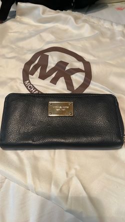 Michael Kors Black Leather Zip-Around Wallet