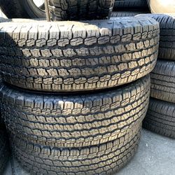 Set of used tires with 95% of life 245/75R17 Goodyear wrangler all terrain for only $280 all four //