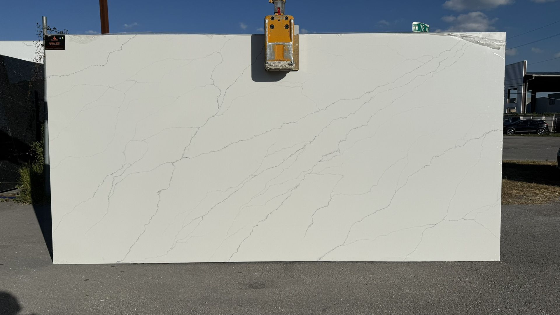 CALACATTA QUARTZ JUMBO SLABS VIENNA GRAY 127X64 2CM FOR KITCHEN COUNTERTOPS