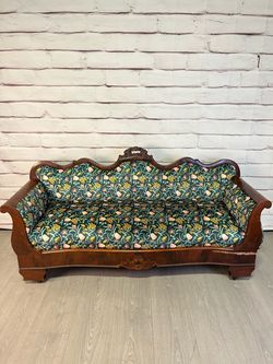 Antique Victorian Botanical Couch AS IS