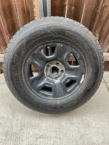 2021 jeep wrangler wheel and tire size 245/75/17 new asking $100 thanks 