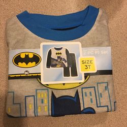 NWT Batman Fleece 2pcs Pjs Set Size 3 4 5