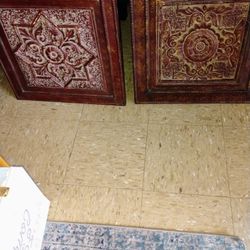 2 Wooden Wall Art 21" X 21" Pickup Only Cash 