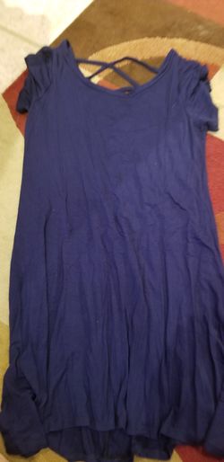 Juniors royal blue flowy dress