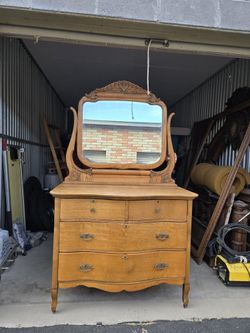 Antique Dresser With Mirror