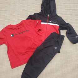 Champion Boys'  Active Set  3pc Set Sz 3T  Tee,hoodie & Jogger