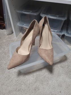 BCBG Beige Suede Pumps 