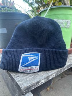 USPS Winter Knit Hat / Beanie with Face Mask - Balaclava Style Hat - Blue