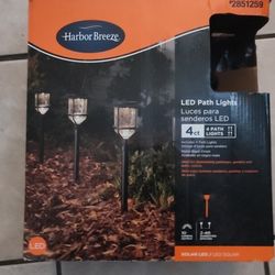 New Harbor Breeze 4ct Solar LED Path Lights 