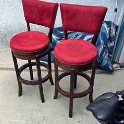 Red Swivel Bar Stools