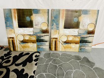 2 Decorative Canvas Frames (29”) $40 For Two