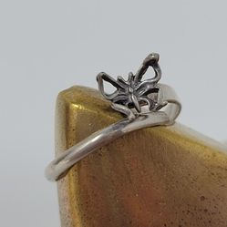 Silver Butterfly Adjustable Toe Ring