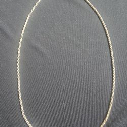 * SILVER Rope Chain 24" 925 Italy Designer Necklace