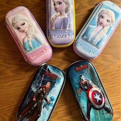 Pencil Case - Pencil pouch for Kids - Thor, Captain America & Elsa - 3D design