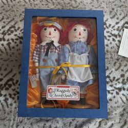 Raggedy Ann And Andy Porcelain Face Nutcrackers