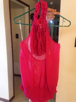 Pink halter top L