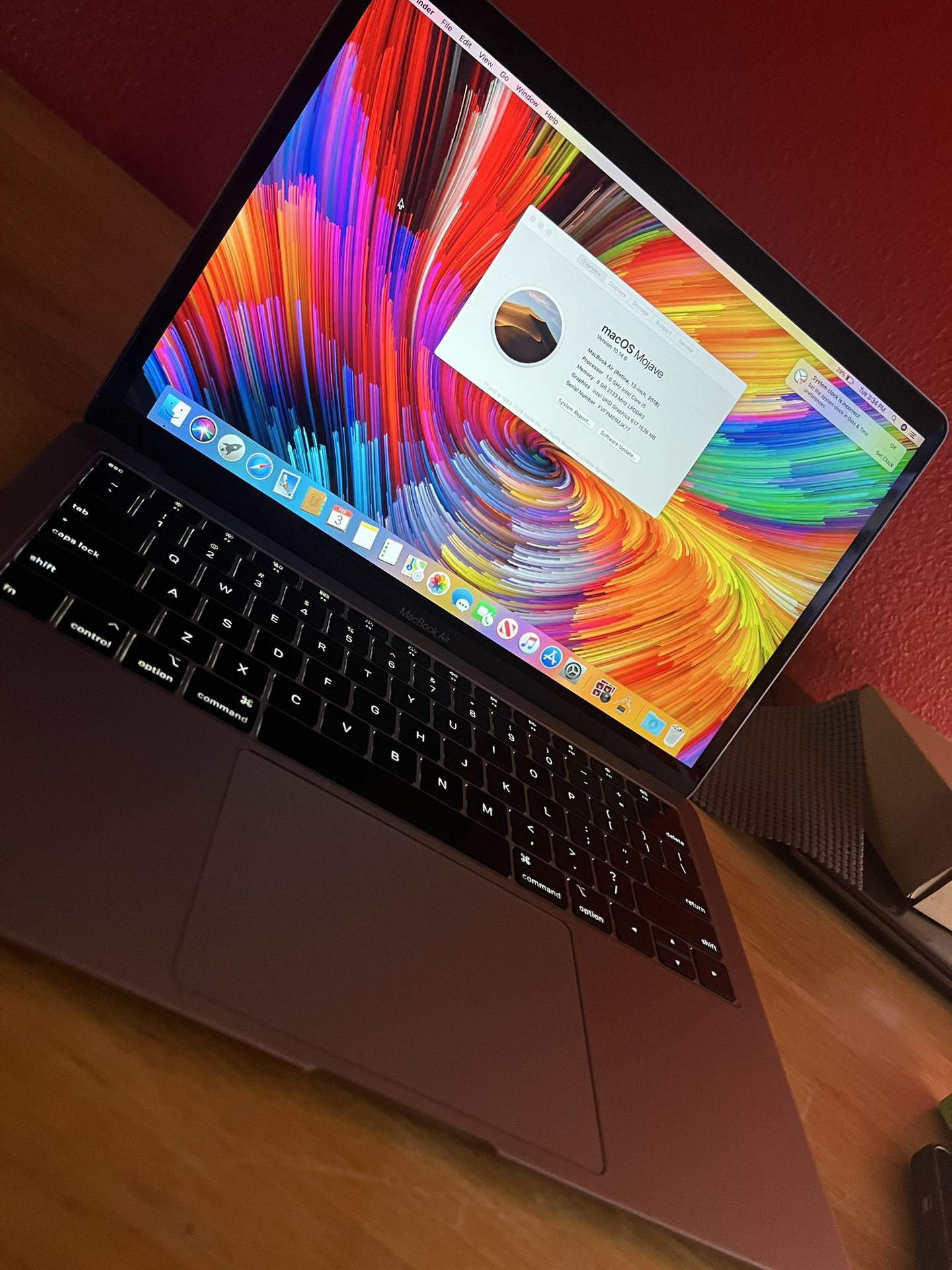 MacBook Air 13-inch 2018 8GB Ram 128GB Storage 