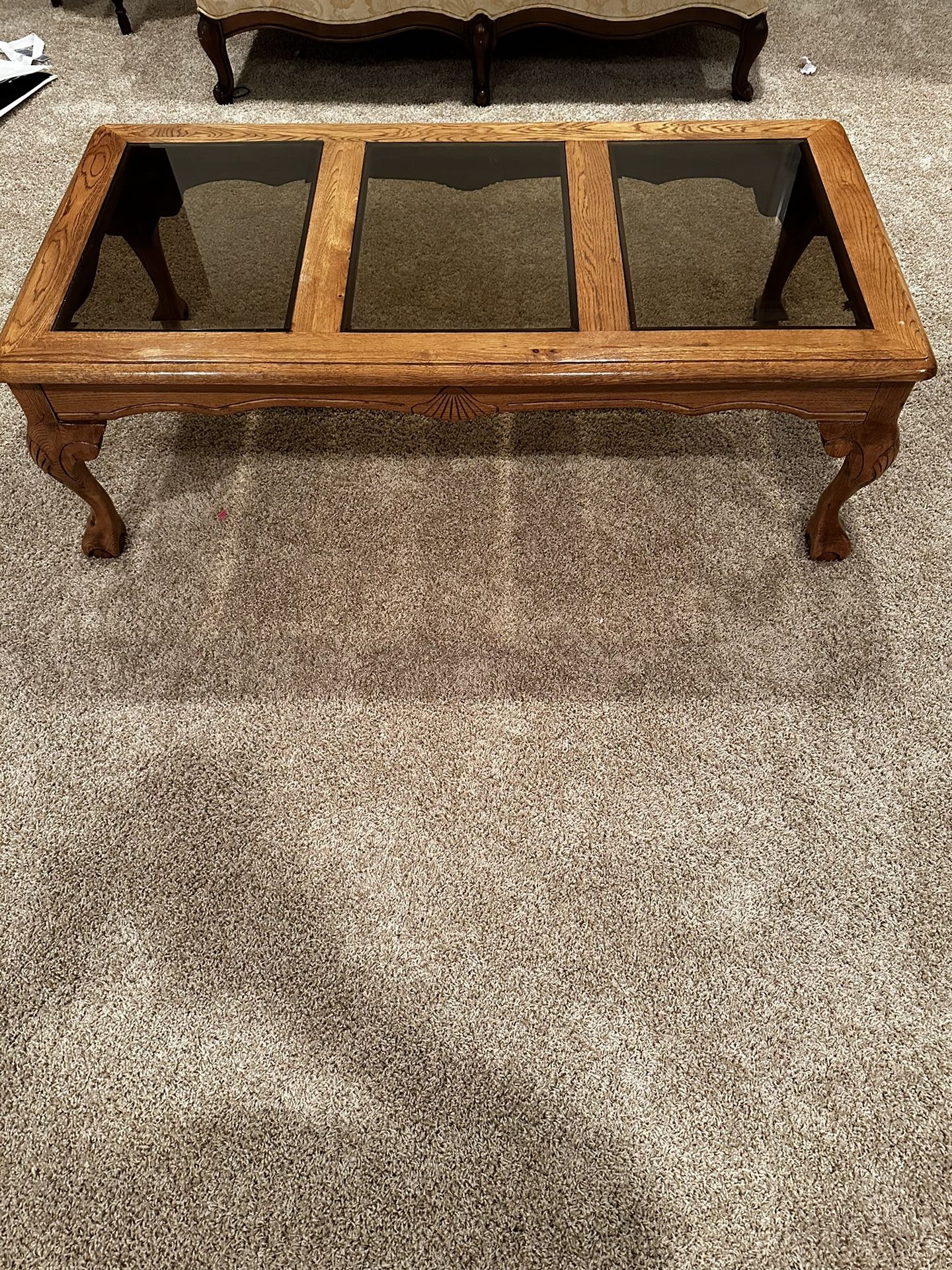 Glass Coffee And End Table Set