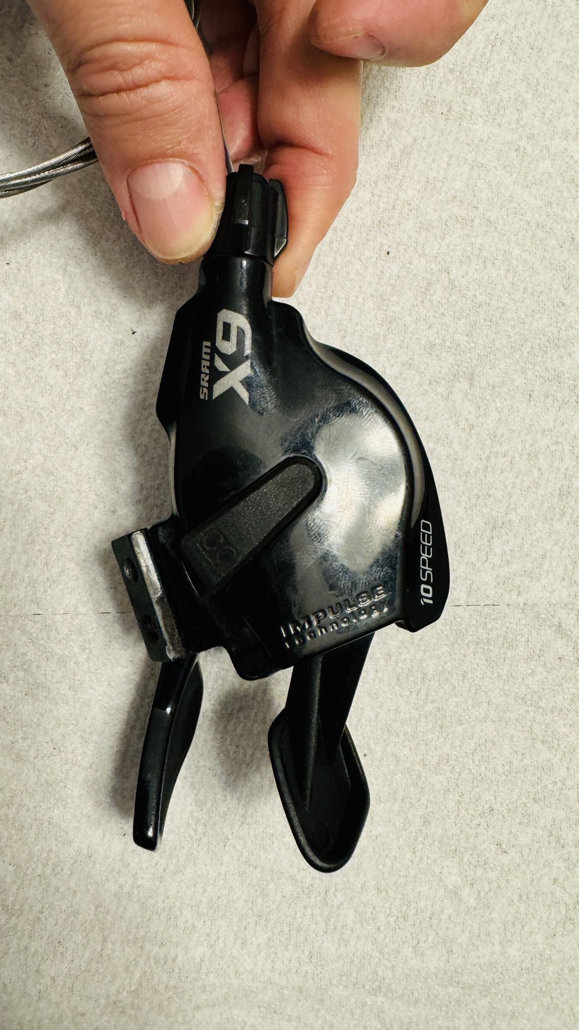 Tecla de cambio trasera (rear shifter) Sram X9, 10 velocidades (10 speed)