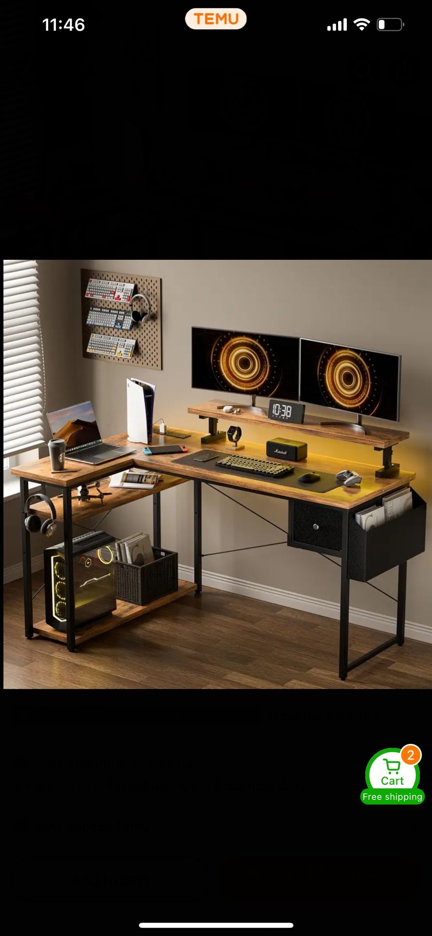Modern Computer L Shaped Desk