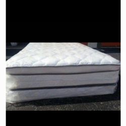 Queen Size New Thick Pillow Top Bed can Deliver