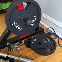 7ft Olympic Barbell 325lb Weight Set And More
