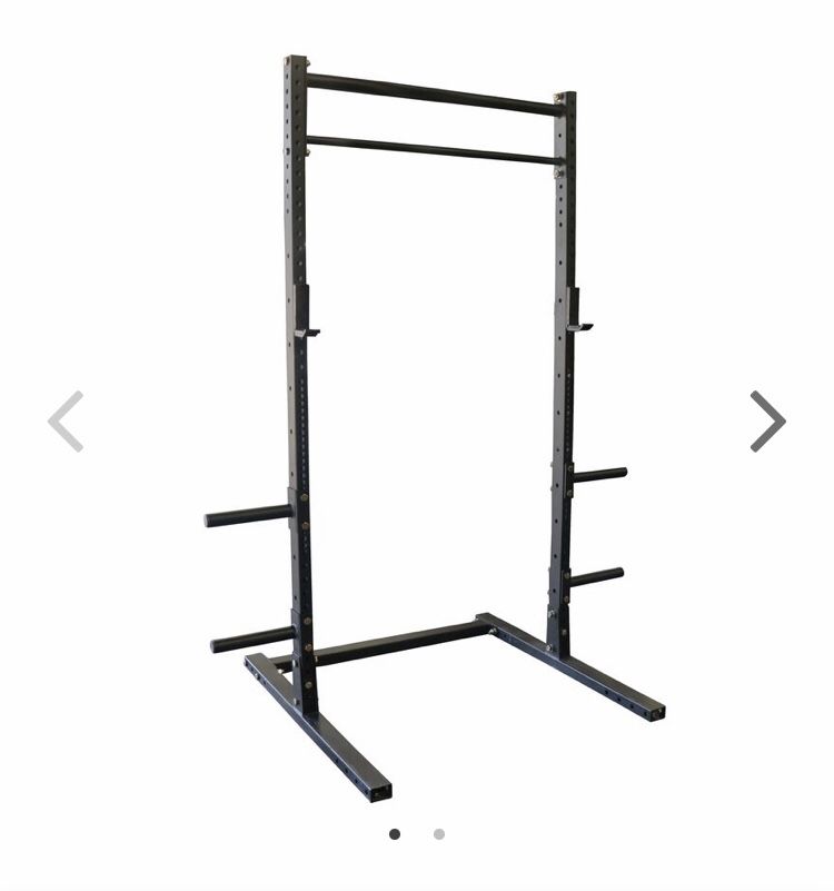 Titan fitness t3 rack w/ weights, bars, mats, bench