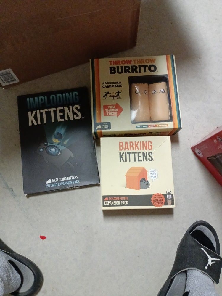 Throw Throw Burrito, Barking Kittens And Imploding Kittens Game