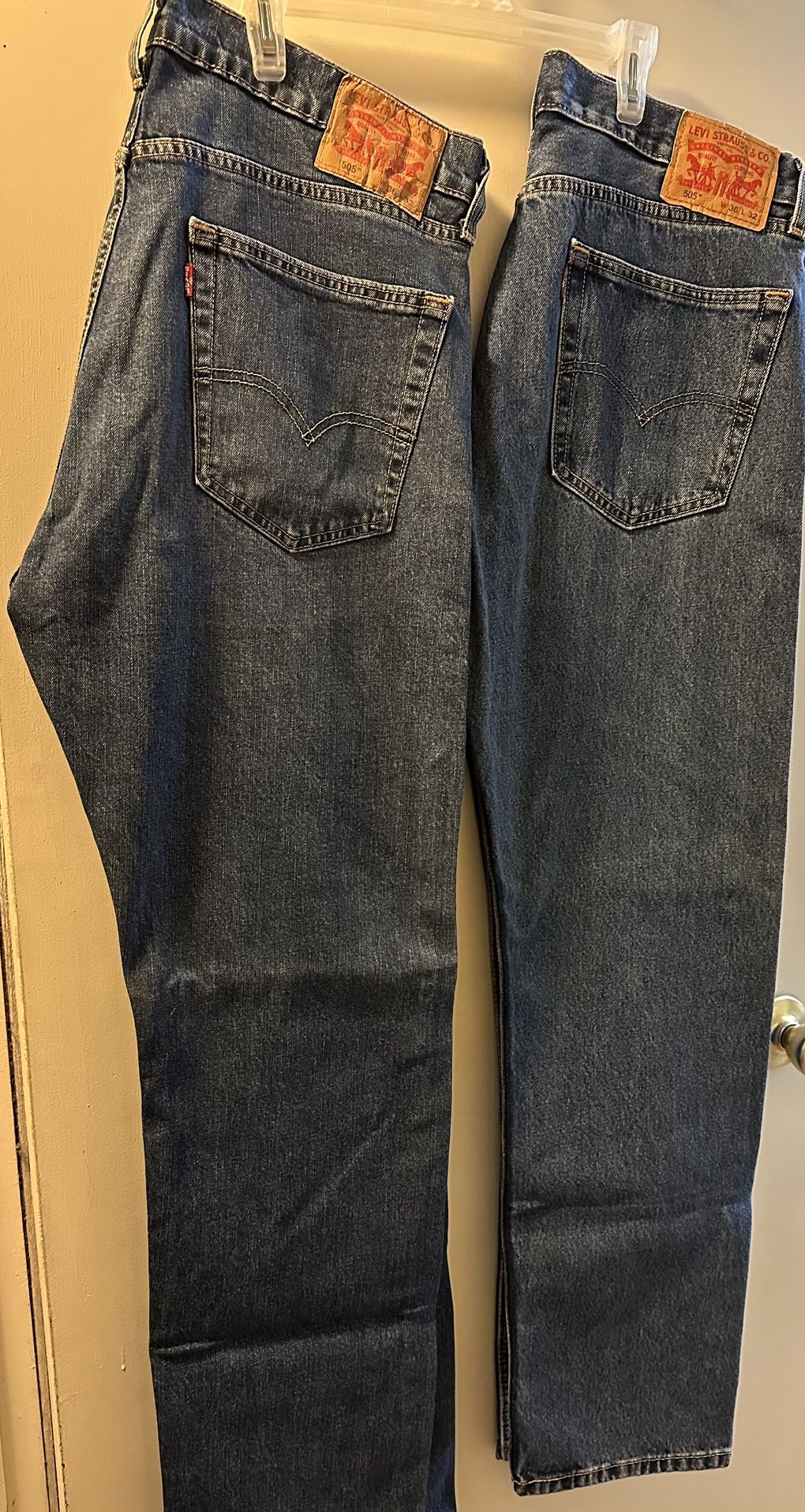 Men’s Levi’s 505 Jeans -2 Pair For $30 36 x 32