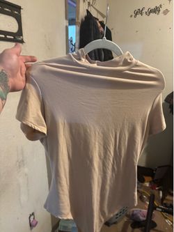 Cream mock bodysuit