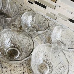 Five Crystal Bowls 