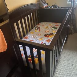 Brown Crib Used 