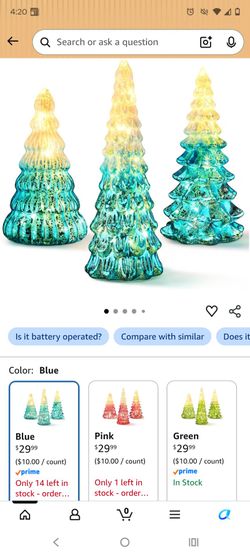 New In Box Set Of 3 Christmas Tree Decorations $20