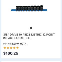 Matco 3/8 Drive 12 Point Sockets