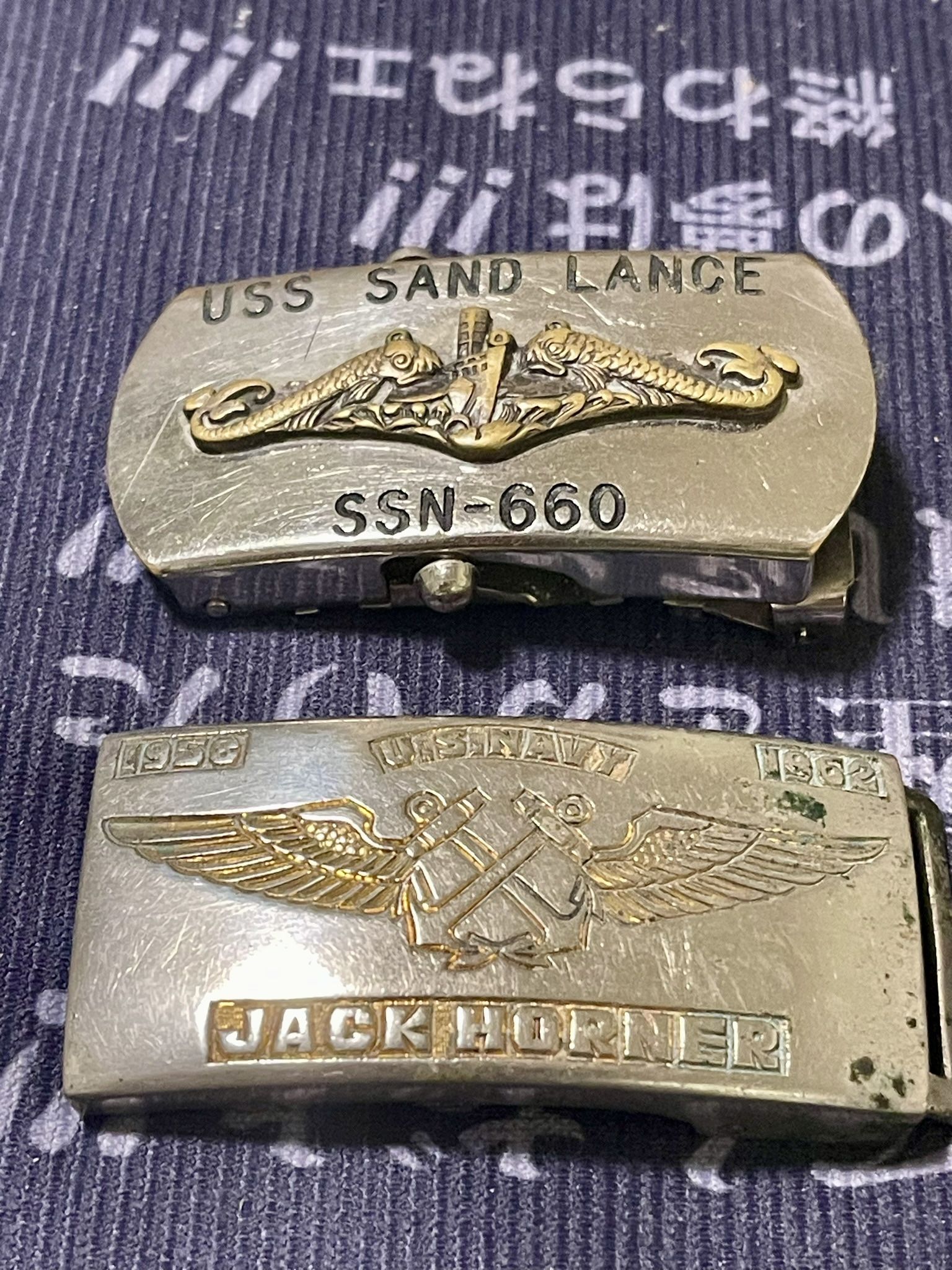 VINTAGE MILITARY BELT BUCKLES 30$ For Both