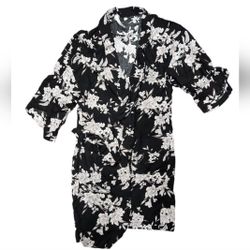 Spiritual Gangster OS Black Floral Kimono