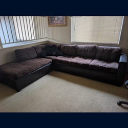 Brown sectional sofa