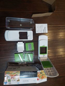 Mainstays 11 Pieces Multi-Function Nice Dicer and Mandoline, Stainless Steel,