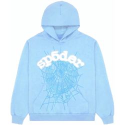light Blue Sp5der hoodie size M