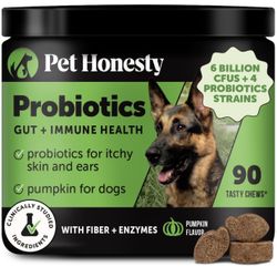 Probiotics for Dogs for Occasional Diarrhea & Bowel Support, Digestive Enzymes with Prebiotics for Gut Health for Dogs, Immunity Health & Itch Relief 