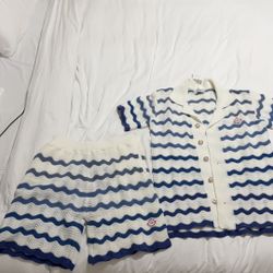 Mens Casablanca Crochet Set Sz s/m