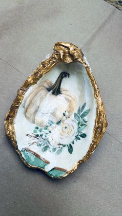 Fall Oyster Shell Ring Dish