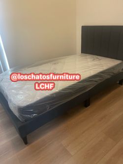 Twin size bed with mattress